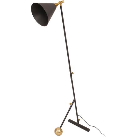 Lampada da terra Celeste in metallo nero e oro (1/3)