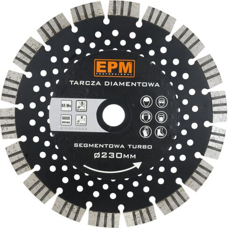 TARCZA DIAMENTOWA SEGMENTOWA TURBO Z OTWORAMI CHŁODZĄ. 230 mm – E-550-0523