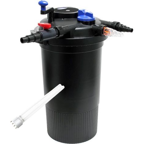 Filtre Bassin Sous Pression, + ampoule rechange UV 18W, Max 30000l sans poissons (1/5)