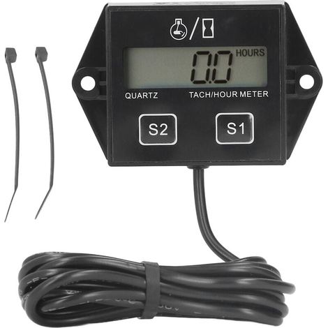 Tachymètre de moto avec écran LCD, compteur horaire pour moteur à essence 2/4 temps, universel pour camionnettes (1/4)