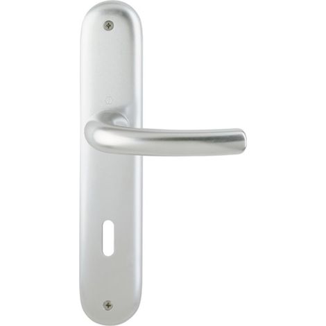 HOPPE guarnitura su placca larga Tôkyô 1710/273P Aluminio F1 sin agujero para cilindro 72mm DIN Izquierda/Derecha - 2804926 (1/2)