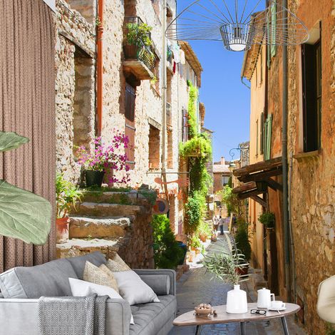 Papier peint panoramique - Ruelle italienne - 130 cm x 195 cm (1/4)