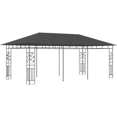 Belvédère avec moustiquaire 6x3x2,73 m Anthracite