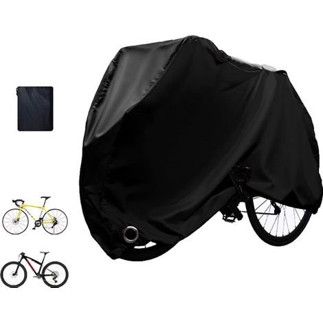 Housse de vélo, housse/blouse de vélo 210D, imperméable et résistante à la pluie, avec œillet pour antivol et sac de rangement, résistante au soleil et aux déchirures. (1/5)