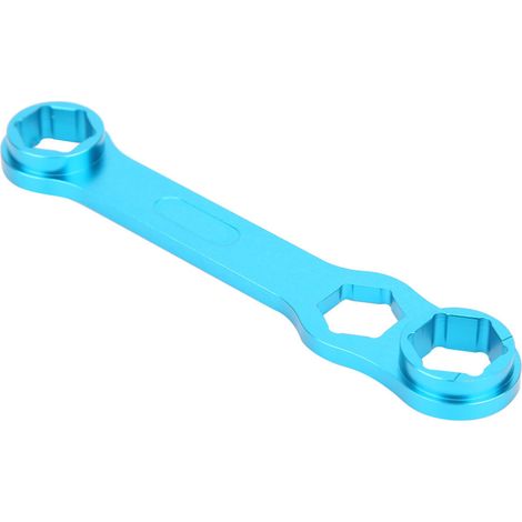 Verstellbarer Schraubenschlüssel aus blauer Aluminiumlegierung für Spinnrollen (Reparatur- und Wartungswerkzeug). (1/5)