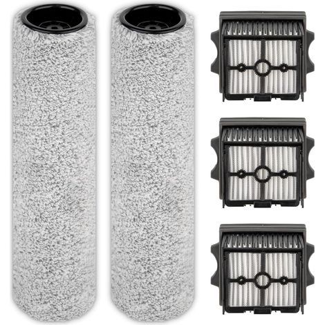 5-Piece Set - Brush Roller - HEPA Filter - Hard Floor Cleaning - Wet Vacuuming Compatible with Tineco Floor One S9 Artist Pro Grey 25x5cm (1/5)