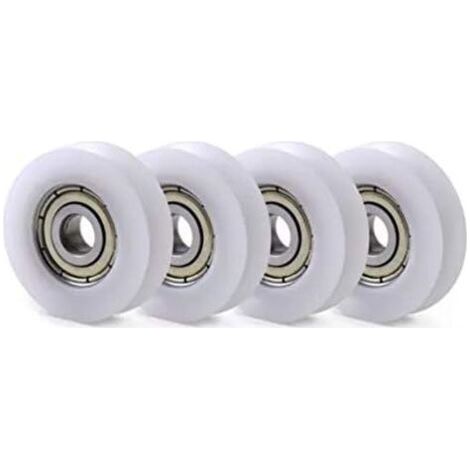Lot de 10 625zz 695zz roulement à billes recouverts d'une couche POM PA en nylon coulissant rouleau de guidage de roue Type Rond Nonstandard Roulement (Taille : 5X21.5X7White)