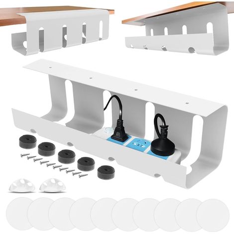 Chemin de câbles en deux parties, dessus de bureau pour plateau de gestion des câbles, table de support de câbles en acier, gestionnaire de câbles, chemin de câbles, organisateur de câbles, conduit de (1/2)
