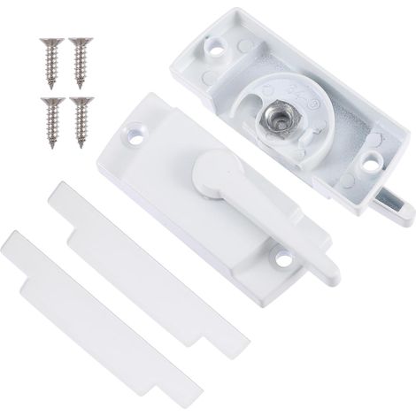 2Ensembles Serrure Croissant de Zinc pour Fenêtres et Portes de Verrous Push Pull pour Sécurité Maison Installation Facile et Compatible
