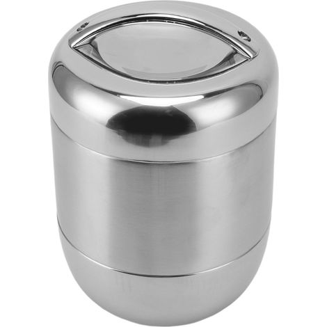 Isolierte Lunchbox aus Edelstahl 304, mehrstufige, auslaufsichere Thermos-Lunchbox, 1,5 l Fassungsvermögen, natürliche Farbe, für das Mittagessen im Büro. (1/5)