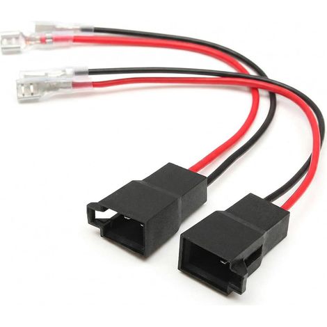 Kit Adaptateur Montage Enceinte Haut-Parleurs 15 cm, Faisceau Autoradio Plug and Play Sans Soudure, Prise Cable Haut Parleur Auto Compatible avec , , , , 2 Pcs (1/5)
