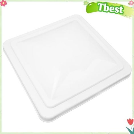 Tbest Couvercle d'aération de toit pour camping-car Couvercle d'évent de toit pour camping-car, couvercle auto coffret Blanc (1/5)