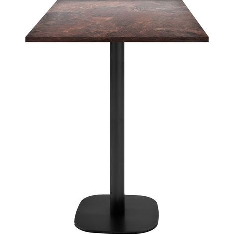 Mange-debout 60 x 60 cm - modèle Round rouille roc