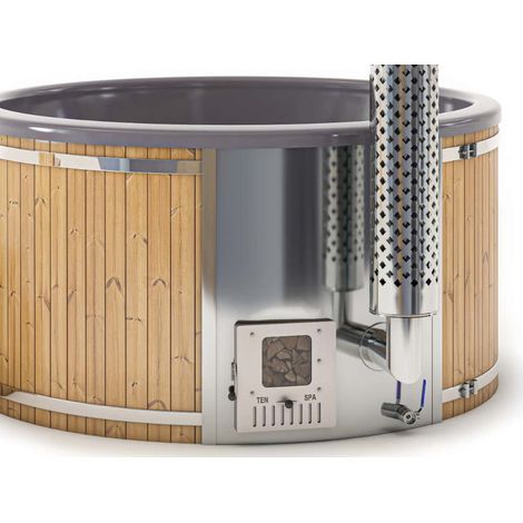 FinnTherm Badefass Stockholm aus Holz (1/5)