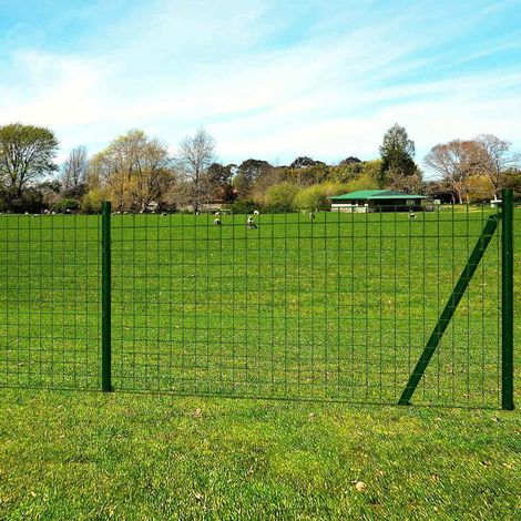 vidaXL Clôture Euro Acier 25 x 1 m Vert (1/5)