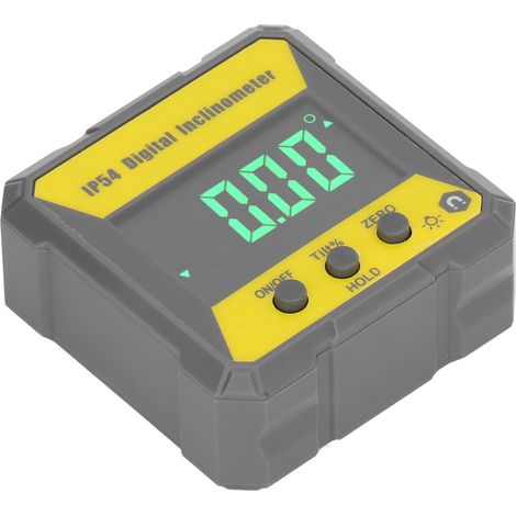 Inclinomètre numérique IP54 haute précision, jauge d'angle électronique, niveau à bulle avec base magnétique (1/5)