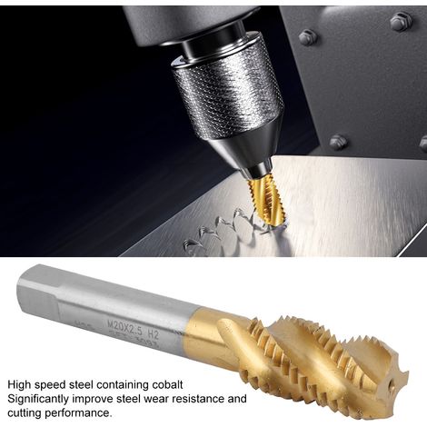 Taraud M202,5 mm pour machines à tarauder à spirale contenant du cobalt (1/4)