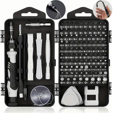 SET CACCIAVITI DI PRECISIONE SERVIZIO INSERTI CACCIAVITE TORX CASSA 140 pz. (1/5)