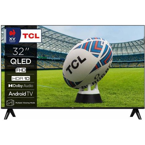 TCL – Téléviseur QLED 80 cm FHD – Compatible HDR10 – 2 ports HDMI – Moteur IPQ 2.0 pour images nettes – Design fin avec cadre métallique