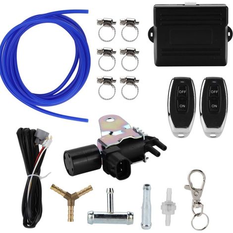Eosnow Kit de contrôleur de Valve de découpe d'échappement sans fil, télécommande sous vide universelle pour voiture (1/4)