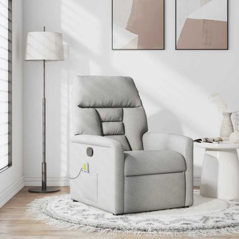Maison Exclusive - Massagesessel Wolkengrau Stoff (1/5)