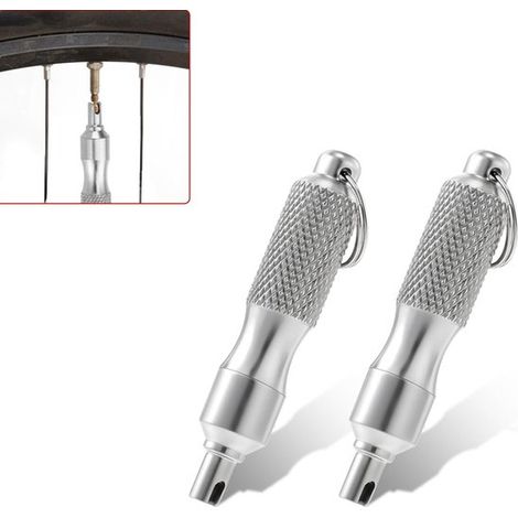Kit di riparazione pneumatici auto in 2 pezzi: estrattore valvola, inserto valvola, kit di riparazione, attrezzo per la riparazione della valvola, riparazione pneumatici, chiave per valvole. Affidabil (1/5)