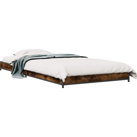Maison Exclusive - Bettrahmen Geräucherte Eiche 80 x 200 cm Holzw