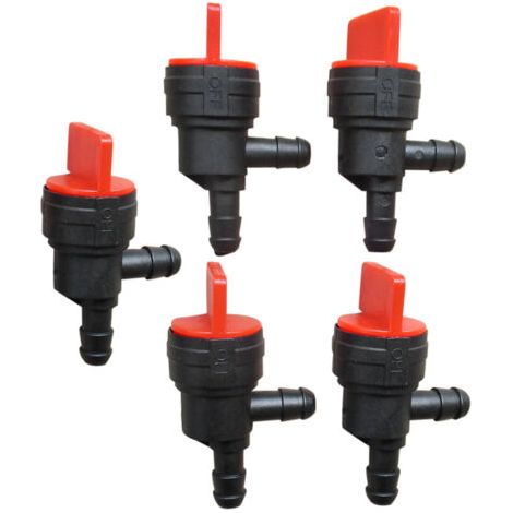5PCS Tondeuse à Gazon 1/4" Vanne de Carburant à 90 Degrés Raccord d'Arrêt d'Essence- (1/3)