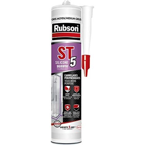 Mastic Silicone Sanitaire Noir étanchéité Et Protection Anti-moisissure - Rubson