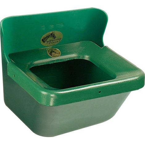 Mangiatoia da parete per cavalli con bordo antispreco capacità 16 lt Okplast (1/3)