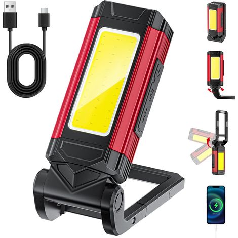 Baladeuse LED Mecanicien à Aimant, Lampe Atelier 2800mAh Étanche (1/5)