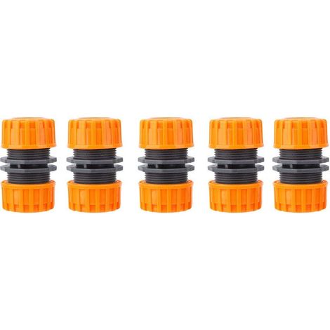 Set di 5 raccordi per tubo da giardino – prolunga da 1/2" – giunto – riparazione impianto idrico da giardino