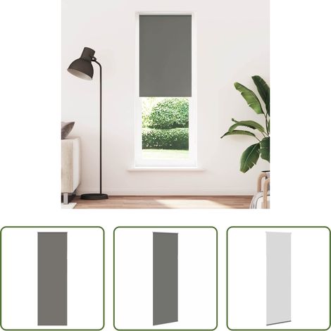 vidaXL Lichtschutz - Verdunkelungsrollo Grau 75x230 cm Stoffbreite 70,7 cm Polyester (1/5)