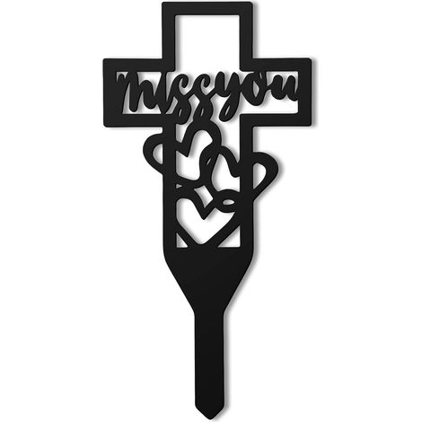 Décorations de cimetière : croix, pierres tombales, cadeaux commémoratifs, piquets de deuil, piquets de condoléances pour le jardin (1/5)