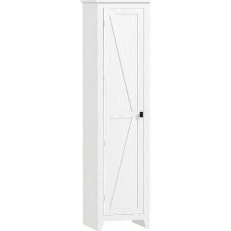 Pour vaisselle et ustensiles Armoire meuble de rangement cuisine chambre bureau 5 niveaux 2 étagères réglables bois blanc 170 cm (1/5)