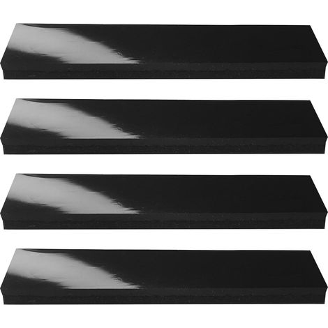 Cyclingcolors – Lot de 4 patins silicone autocollants antidérapants 17x75 mm – Antivibration pour équipements électroniques – Adhésif noir