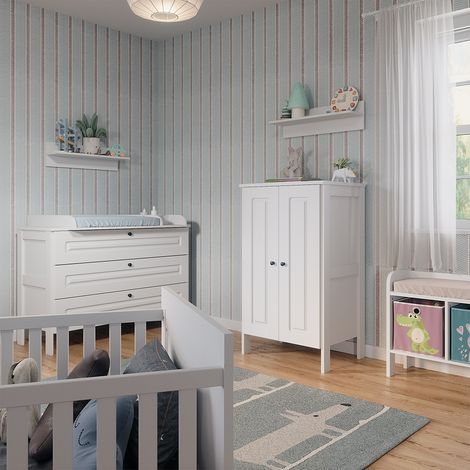 Armoire pour enfants Ajaton, Blanc, 70 x 120.6 cm, Vitalispa