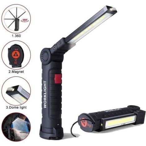 Arbeitsleuchte – LED – Wiederaufladbar – 800 lm – 5 Modi – Wasserdicht (1/4)
