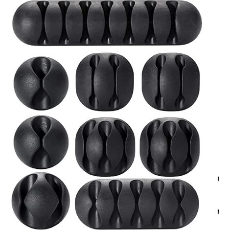 Organisateur de câbles de bureau, 9 pièces (1/4)