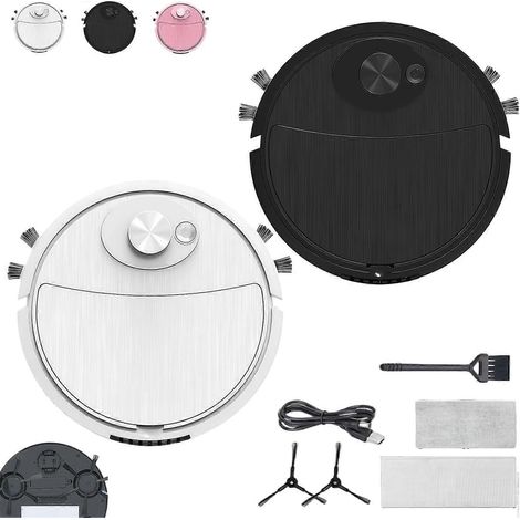 Mini aspirateur robot pour voiture (2027), robot nettoyeur compact 3 en 1 rechargeable avec fonction lavage humide. (1/5)