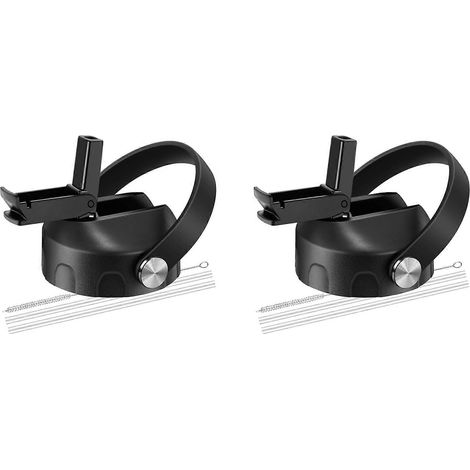 2 couvercles anti-poussière et anti-fuites à clapet avec paille pour bouteilles d'eau Hydroflask à large ouverture de 12/16/18/20/32/40/64 oz (1/5)