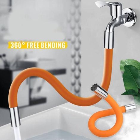 Tube d'extension rotatif universel à 360° pour robinet de lavabo, flexible et extensible. (1/5)