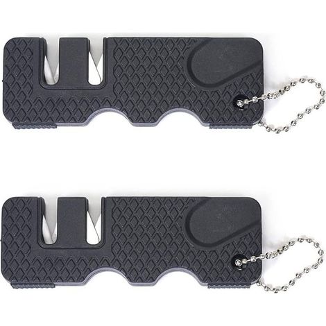 2 pièces egiseur de couteaux,aiguiseur couteaux,eguiseur de couteau,Pratique, compact et léger, idéal pour une utilisation en extérieur, pour un affûtage grossier et fin (1/5)