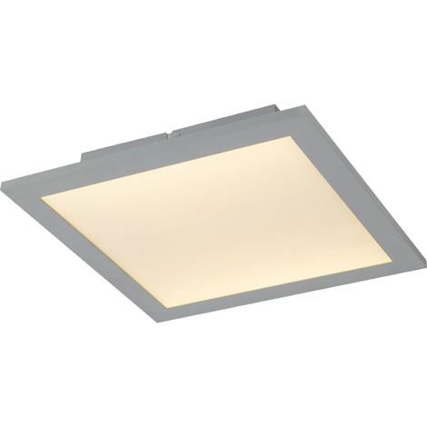 LED Deckenpanel Alu Deckenleuchte dimmbar Flurlampe quadratisch silber, 20W 1140Lm warmweiß, L 30 cm Globo 41630D1AD