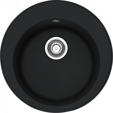 Franke Einbaubecken Pamira ROG 610-41 Fragranit Black Matt, Excenterventil (1/2)