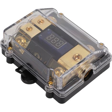 Divisor de potencia universal de cobre 0/2 AWG para autorradio (1 entrada, 2 salidas), 100 A