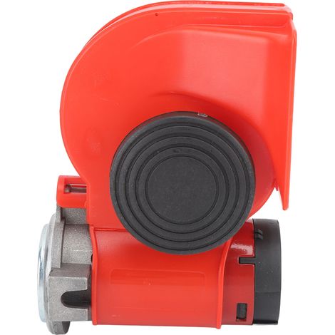 Klaxon électrique escargot rouge Air, kit de klaxon simple anti-vibration pour gros camions, motos et voitures. Klaxon modifié. (1/5)