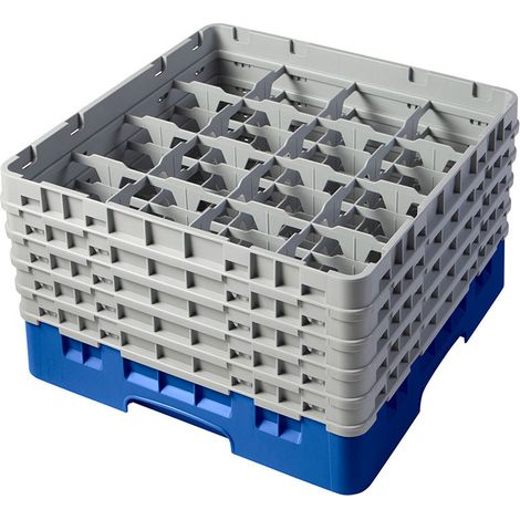 Casier lavage haut max 25.7 cm - 50 x 50 x 30.8 cm - Bleu - Lot de 2 - Cambro