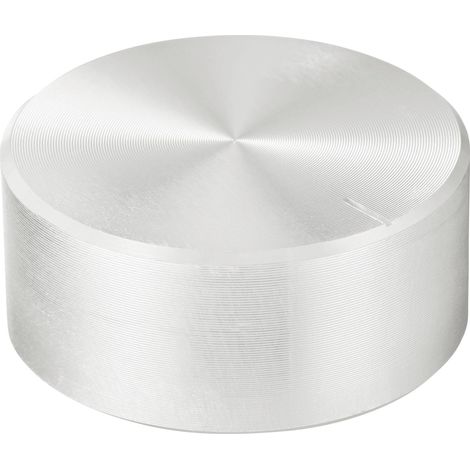 TRU COMPONENTS TC-11696520 Tête de bouton rotatif avec marquage argent (Ø x H) 40 mm x 17 mm alumini (1/4)