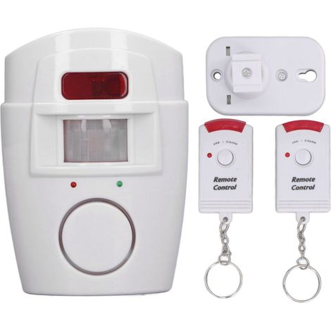 Alarme de détecteur de mouvement extérieur Antivol Télécommande Son Lumière Mode silencieux Alarme d'allée sans fil pour maison Ferme,DUBUNS (1/5)